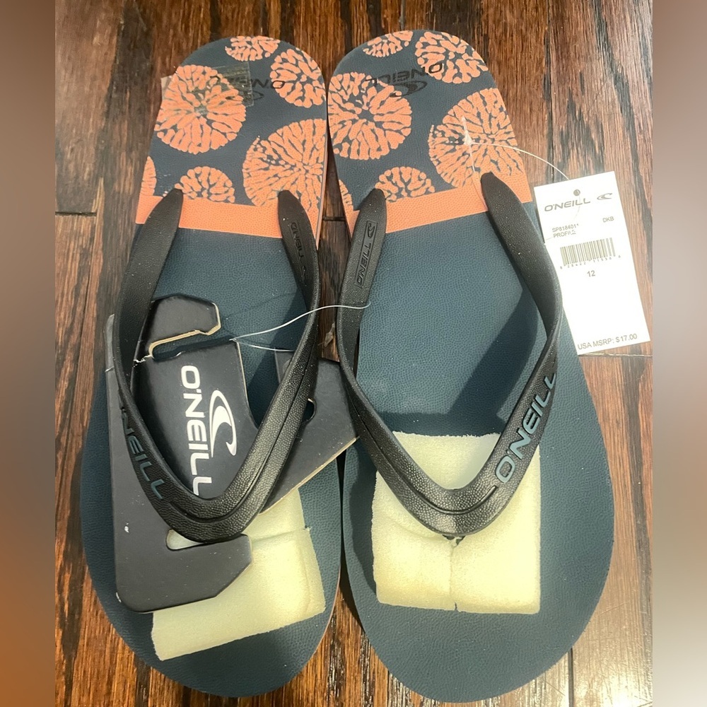 O'Neill Black and Dark Blue Sandals